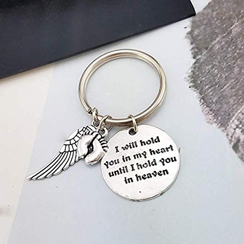 Preisvergleich Produktbild GMTEXTILES Modedesign Schlüsselbund und runder Schlüsselbund Damen Modeschmuck Herren Schlüsselbund Ich werde Ihr Paar Engelsflügel Schlüsselbund fest halten