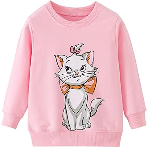 RETSUGO Toddler Girls Cat Sweatshirt Cover