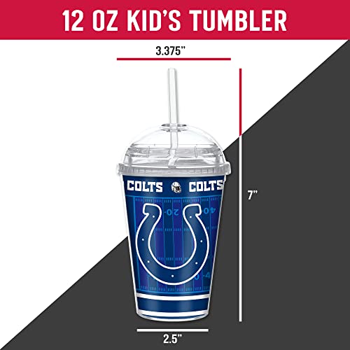 Image of Rico Industries NFL Football Rookie of The Year 12oz Acrylic Tumbler, Youth Tumbler with Swirly Straw