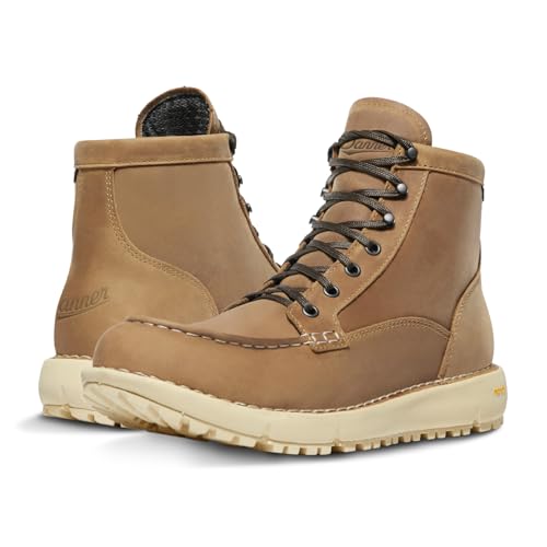 Danner Logger 917 Waterproof Moc Toe Work Boots for Men - Nubuck Leather with Breathable Gore-Tex, Vibram SPE Midsole and 917 Traction Outsole