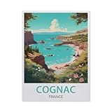 hdksyhsu Easy Paint by Numbers for Adults Beginners，Cognac France，Paint by Number Kit On Canvas for Adults New Painters's Gift DIY Gifts(40x50cm-AZ26