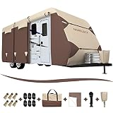 NarElect RV Cover Travel Trailer Cover,18-20ft Camper Cover Waterproof Rip-Resistant Anti-UV RV&Trai
