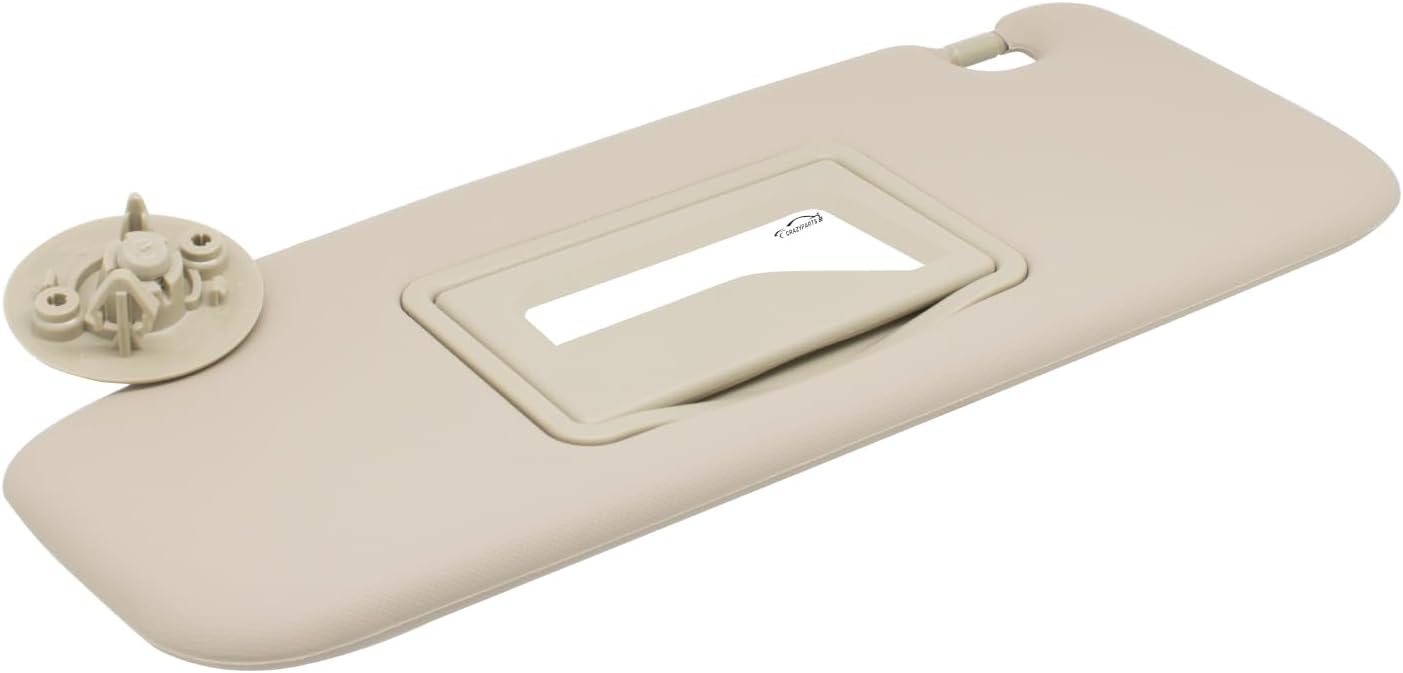 Driver Left & Passenger Right Side Sun Visor Replacement Compatible with Chevy Sonic 2012-2019 Spark 2013-2016 Replacement Number 42478247 Colour Light Beige