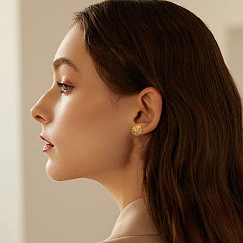 Orazio 8 Pairs Clip On Earrings For Women Gold Clip On Hoop Earrings Silver Clip On Stud Earrings Twist Chunky Hoop Earrings Non Pierced Fake Earrings Set-8G thumb #5
