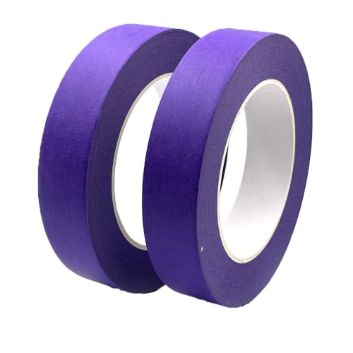 Image of Purple Painters Tape - 1 inch Wide, Masking Tape for Arts, Crafts, Painting, Labeling, Decoration, School Projects, Home Office - 2 Rolls x 55 Yards Each