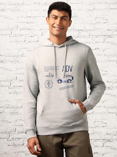 Image of Nobero Printed Hoodies for Man | 280 GSM Rich Cotton Fleece Hooded Full Sleeve Sweatshirt for Man | Stylish Casual Wear Winter Hoodies for Men