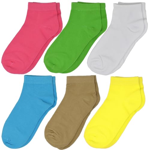 Image of Glory Max 6 Pairs Women Cotton Thin Ankle Low Cut Lightweight Casual Socks
