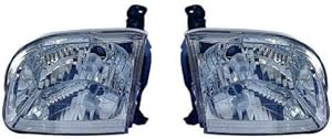 GO-PARTS - Pair/Set - for 2000-2004 Toyota Sequoia Front Headlights Assembly Front Housing/Lens/Cover - Left & Right (Driver & Passenger) Side Replacement TO2503144 TO2502144 81110-0C020