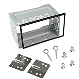 Autoradio Einbaurahmen 2DIN Doppel Metal Rahmen Einbauschacht Radioblende Einbausatz Einbaurahmen Touchscreen Radio für Doppel Din Autoradio Radio Auto