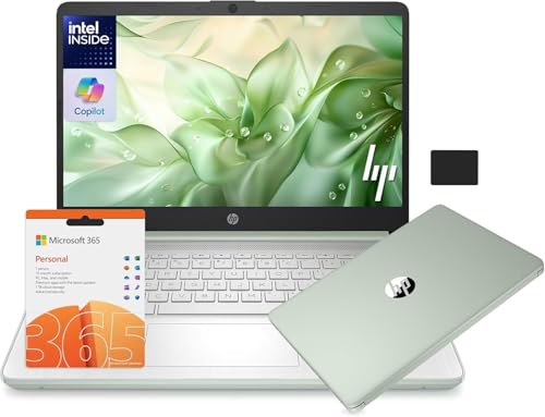 HP (�G�C�`�s�[) 14 ���y�ʃm�[�g�p�\�R�� �w��&����p (14�C���` LED�A1�N�Ԃ�Office 365�AIntel 4-Core N150 (>N4120)�A4GB RAM�A256GB�X�g���[�W (128GB+128GB SD))�A11���Ԃ̒�
