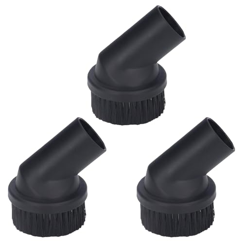 3個 掃除機 ブラシノズル ヘッド 汎用 ブラシ 掃除 乾湿両用掃除機用 内径35mm 丸型 掃除機 ノズルに適用 取り付けが簡単