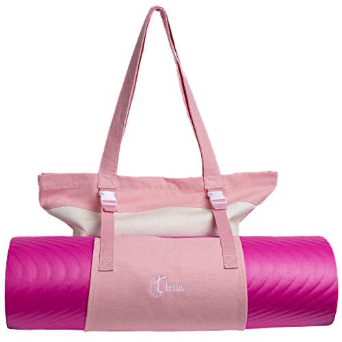 Teroo Multi-Purpose Tote Bag For Women W/Adjustable Mat Carrier For Gym, Beach, Travel, Casual, Office, And Everyday Use. #TOP1