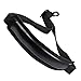 KUWAN Saxophone Neck Strap Soft Sax Leather strap Padded for Alto Sax Tenor Clarinet Baritone Soprano Horn Music Instrument (1, BLACK)