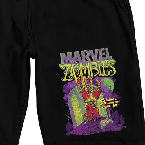 Marvel Zombies Wolverine Men's Black Sleep Pajama Shorts2