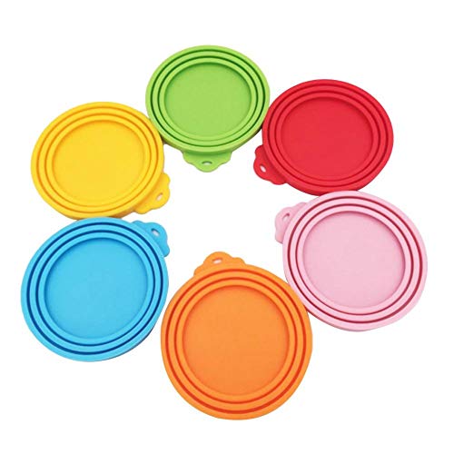 zihui Couvre-boîtes pour Animaux De Compagnie Couvercles De Boîtes De Conserve pour Animaux De Compagnie Ensemble De 3 Couvercles Universels en Silicone, Couvercle Lavable Au Lave-Vaisselle Cover