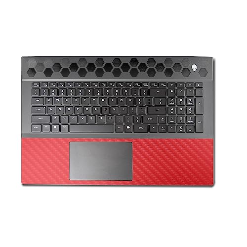 Image of MightySkins Carbon Fiber Skin Compatible with Alienware M18 R1 (2023) Full Wrap Kit - Solid Red | Protective, Durable Textured Carbon Fiber Finish | Easy to Apply & Change Styles | Made in The USA