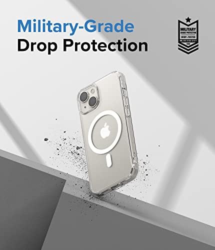Ringke Fusion Magnetic Matte Case Compatible with iPhone 14 Plus (6.7-Inch), Translucent Matte Hard Back Shockproof Soft TPU Bumer Phone Cover - Matte Clear