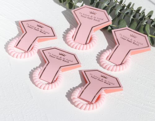 15 Pack Bridesmaid Spiral Hair Ties Coil Hair Ties Phone Cord Hair Ties Bachelorette Party Favors,Bridesmaid Proposal Gifts For Wedding-Pink #TOP1