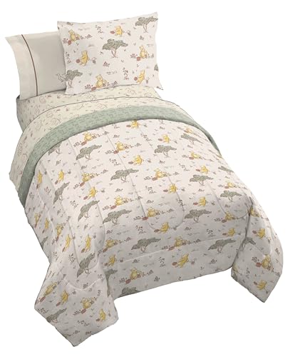 Jay Franco Kids Bed Set Beige Winnie The Pooh 5 Piece Twin