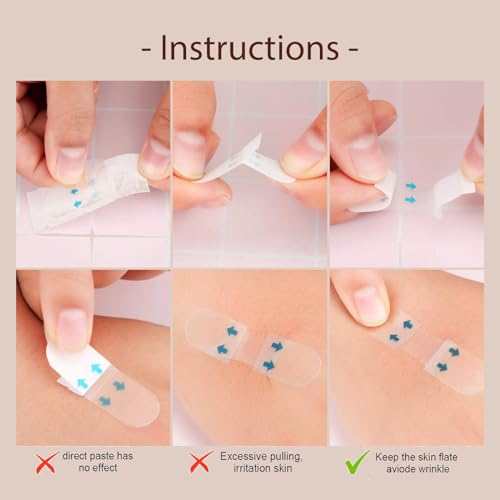 HIDOVETEC Fita de lifting facial invisível, 120 peças, para queixo duplo, pele flácida, levantamento