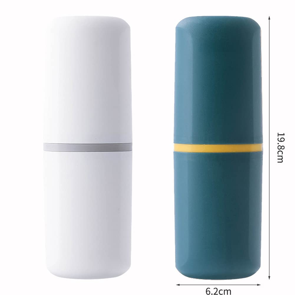 Croselyu Travel Toothbrush Storage Box Portable Wash Cup Travel Wash Cup,1 PCE (White)