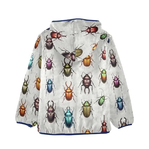 Cartoon Beetle Kids Comfy Soft Fleece Jacket with Polar Fleece Lining 3T2