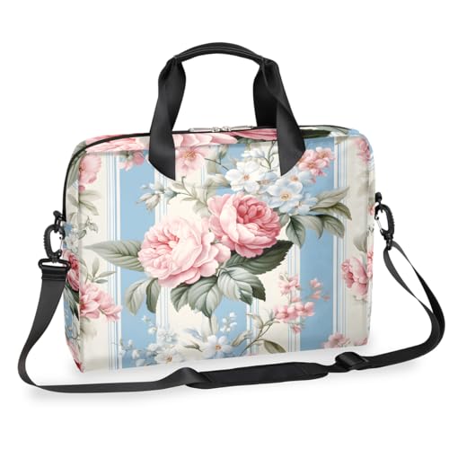 Sac ordinateur portable 15.6-16 pouces imperméable avec bandoulière rose
