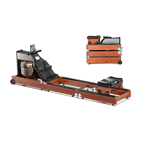 KINGSMITH Rudergerät WR1 - Platzsparendes Rudergerät mit Wasserwiderstand - Einfach zusammenklappen und zuhause verstauen - App-kompatibel - klappbar Cover