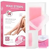 Wax Strips for Hair Removal, Wax Strips, Waxing Kit For Women Face, Body, Arms, Legs, Chest, Back, Bikini Wax Strips, Waxing Hair，Removeal Kit with 80PCS + 4 Calming Oil Wipes