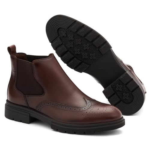 Image of Arkbird Men's Dress Boots Genuine Leather Ankle Boot for Men Classic Casual Oxford Style Footwear