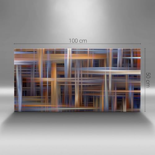 L'image Imprimée sur Toile 100x50cm Wallfluent - Tableau Déco Abstraction Géométrique - 4