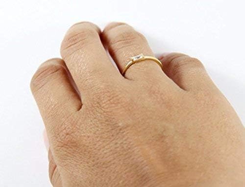 Baguette Engagement Ring - 925k Sterling Silver Engagement Ring - Rose Gold Baguette Ring - CZ Baguette Ring - Gold Filled Baguette Ring