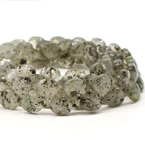 Quartz rutilé perles briolettes cœur de 7mm faciles à enfiler LKBEADS - 2