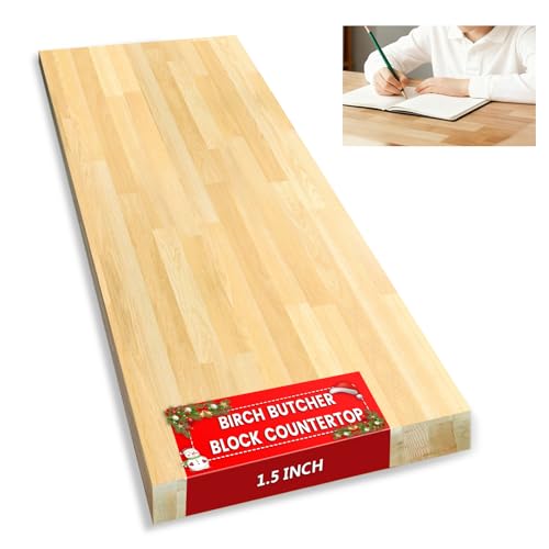 Butcher Block Countertop, Solid Wood Table Top - 3ft Unfinished