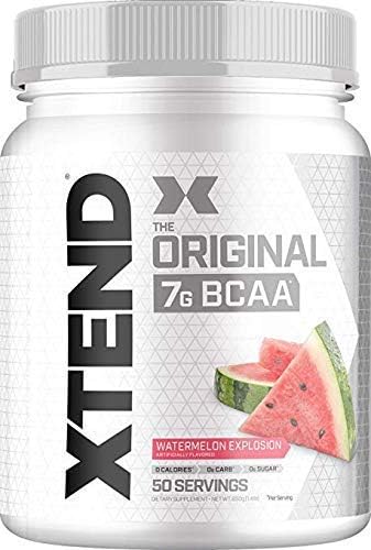 XTEND Original BCAA Powder Watermelon Explosion | Sugar Free Post Workout Muscle Recovery Drink with Amino Acids | 7g BCAAs for Men & Women | 50 Servings