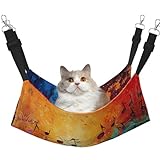 Fácil limpieza y cuidado: nuestra cama para gatos impresa notas musicales coloridas se puede lavar a mano o en lavadora debido a los ganchos metálicos, utilice una bolsa de lavado para proteger su lavadora de daños