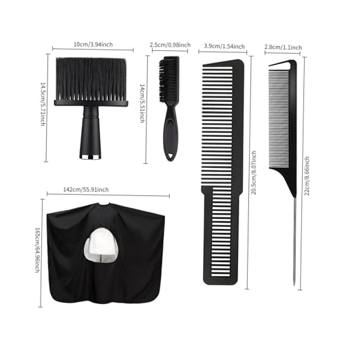 Ensemble coiffure 5 pièces noir Gatuida avec cape imperméable et peignes - 2