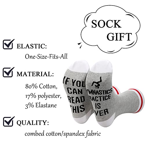 ZJXHPO Gymnast Sock - If You Can Read This Gymnastics Practice Is Over - Coach and Lover Gift2