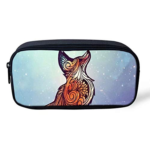 Bolsa de lápis personalizada Beauty Collecctor para crianças, escola, escola, estojo, impressão animal, ferramenta de pintura, sacos, pencil_case_animal_HBC19340K, Fox 4, one-size