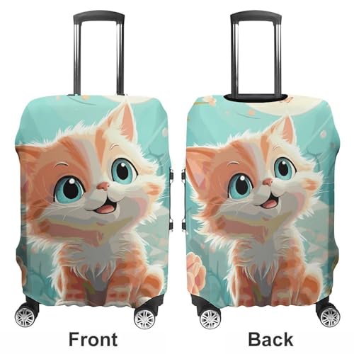 Cute Cats Luggage Cover, Washable Elastic Suitcase Cover Protector Fit 18-32 Inch Luggage3