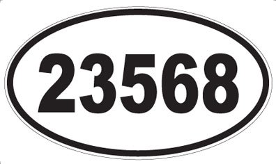 US Decal, Inc. Number 23568 Oval Sticker