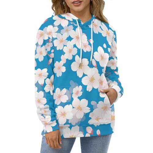 Hoodie fleur de cerisier blanche pour vos sorties décontractées - 2