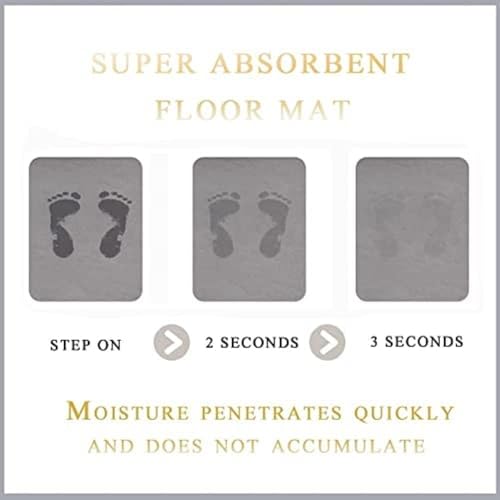 Image of Bathroom Mat,Door mat Door Mat, Rubber Non-Slip Quick Dry Rugs Fit Under Door Super Absorbent Thin Fashion Washable Oval Floor Bath Mat (Mult- Pack of 1)