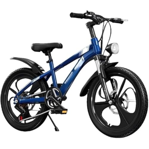 Queeninget供用自転車、男の子と女の子向けのスポーツ、調節可能なシート、変速マウンテンバイク、衝撃吸収機能付き、軽量、耐衝撃性、耐久性、強力な耐荷重性、街乗り、学校、学生、通勤に適しています (ブルー(ワンピースタイヤ),20インチ) [並行輸入品