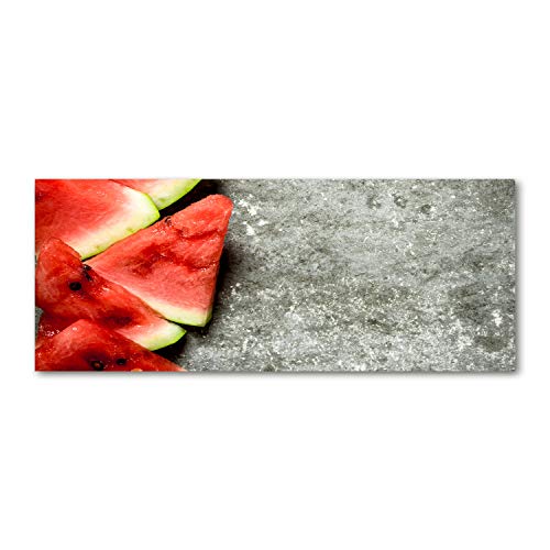 Fond de hotte 125x50 cm en verre trempé rouge pastèque pour crédence de cuisine Tulup