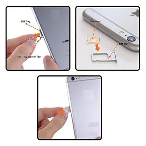 Image of SIM Card Ejector Pin Tool, Universal Metal SIM Tray Removal Needle Opener Compatible with All Smartphones, Lightweight, Portable, Durable (Unit 1)