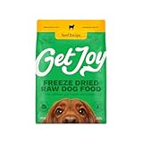 Get Joy Gut Health Fresh Freeze Dried Raw Meal, Beef Recipe, 16 Ounce Bag, Dog Food for Dogs of All Breeds and Life Stages, PhD Animal Nutritionist Formulated, USDA Beef, Made in USA