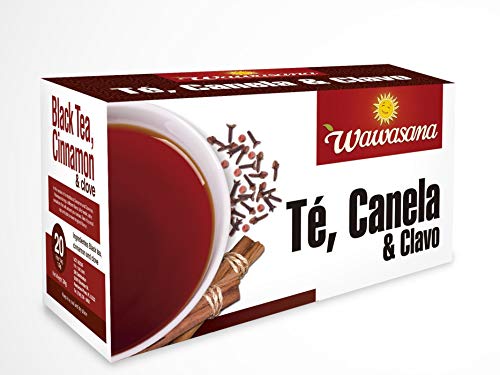 Wawasana Black Tea Cinnamon & Cloves. From Peru -20 tea bags per case -24 gr