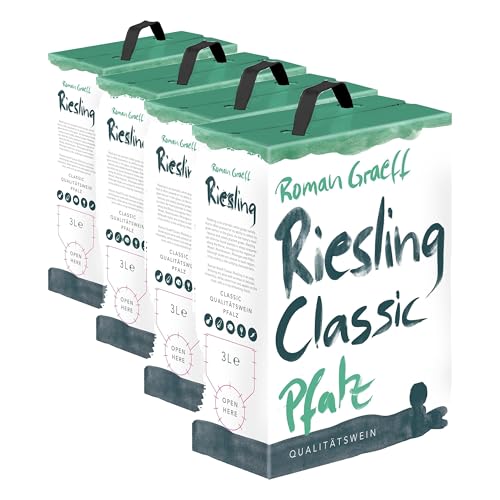 Roman Graeff Classis Riesling Halbtrocken (1 x 3 l) (Packung mit 4)