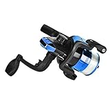 Fishing Reels,Light Weight, Ultra Smooth Powerful,Size 500 is for Ultralight/Ice Fishing,for Reel Rod, Raft Rod(Electroplating Blue)